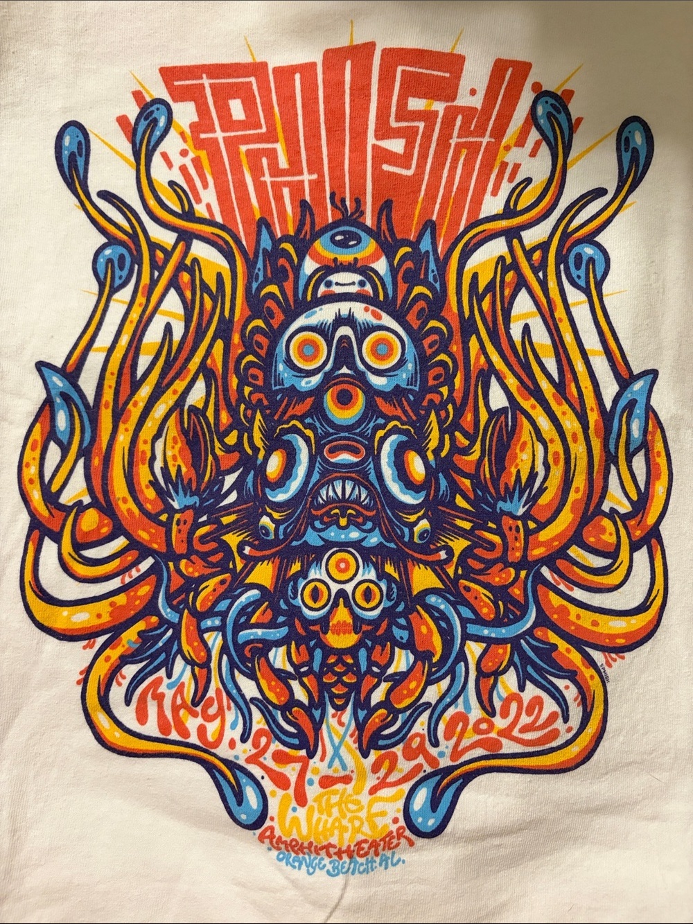 Phish 2022 Orange Beach AL Concert Shirt - Drew Millward Art Size 3XL